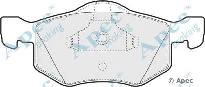 APEC BRAKING pad1254 -  Комплект тормозных колодок, дисковый тормоз